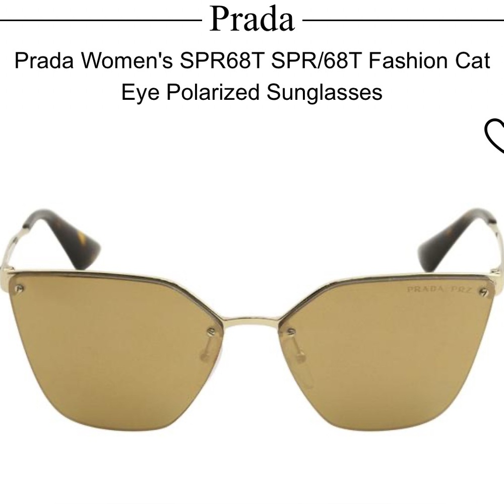 Prada Women's SPR68T SPR/68T Fashion Cat Eye Polarized Sunglasses (WORN ONCE!!)